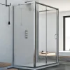 Cabine douche 90x120x90 CM H185 transparent modèle Replay Trio avec 1 portillon