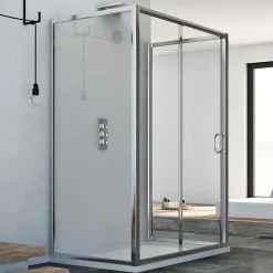 Cabine douche 90x120x90 CM H185 transparent modèle Replay Trio avec 1 portillon