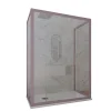 Cabine parois de douche 3 côtés coulissantes 70x120x70 cm H 200 en PVC Lavande Verre Transparent mod. Deco Trio