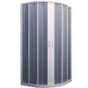 Cabine parois douche demi-circulaire en Plastique pvc 100x100 h 185 mod. Flex avec ouverture centrale