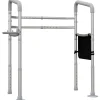 Cadre de sécurité de toilettes - cadre de toilettes réglable - barres d'appui rembourrées pour toilettes - alu. EVA gris