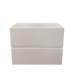 Caisson de salle de bain ROSALY INOX - 70 cm- Blanc- Plan vasque en