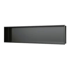 Ceramia Timeless Niche de Douche à encastrer, Acier Inoxydable 304, 120x28x10cm, Gun Métal brossé PVD