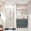 Ceramia Zenith Porte de douche 100x195cm pivotante anticalcaire avec profilés Chrome brillant (CERAHZ100C)
