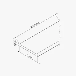 Champlat PVC Cellulaire 70 mm - Longueur 2.50 m - Lot de 5 - Blanc