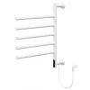 Chauffe-serviette électrique LuxeBath 75W 45-60C 450x622 mm blanc rotation 180 degrés en acier inox
