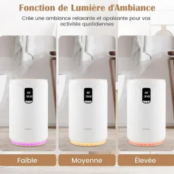 Chauffe-Serviettes 20L,avec Minuterie, 3 Lumière RGB et Verrouillage pour Spa, Peignoirs, Couvertures, Salle de Bain