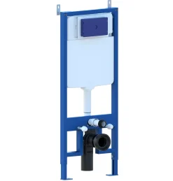 Châssis de bâti-support avec réservoir caché pour cuvette suspendu complet de plaque de commande double bouton en acier inoxydable