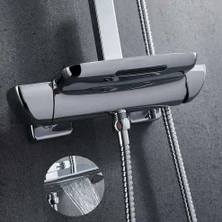 Colonne bain douche mécanique avec barre extensible SKY BATH chromé série JOY