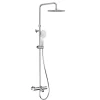 Colonne bain/douche douche thermostatique avec pommeau et douchette 3 jets, chrome, Kramer Colors