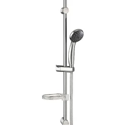 Colonne Barre de douche chromee entraxe reglable 70 cm douchette monojet mobile
