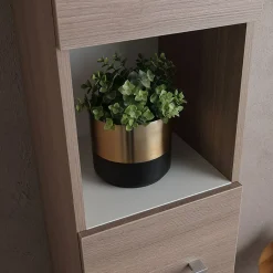 Colonne De 190 Cm Pour Salle De Bain Chêne Naturel Effet Bois Rimini