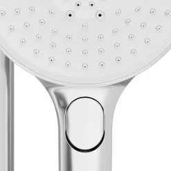 Colonne de bain/douche thermostatique avec pommeau, douchette 3 jets, flexible, barre réglable, chrome, GoodHome Anika