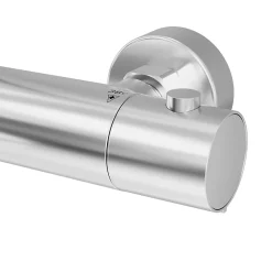 Colonne de bain/douche thermostatique avec pommeau, douchette 3 jets, flexible, barre réglable, chrome, GoodHome Anika