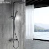 Colonne de Douche Anti-Calcaire Noir Mat IMEX FIYI BDF016/NG