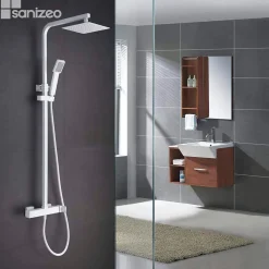 Colonne de Douche Anti-Calcaire Blanc Mat IMEX FIYI BDF016/BL