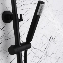 Colonne de Douche Anti-Calcaire Noir Mat IMEX BDD038/NG