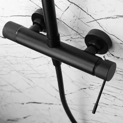 Colonne de Douche Anti-Calcaire Noir Mat IMEX BDD038/NG