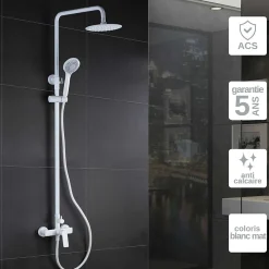Colonne de Douche Anti-Calcaire Chrome IMEX LUXOR BDX023/BL