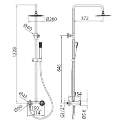 Colonne de Douche Anti-Calcaire Chrome IMEX IMEX OLIMPO BDC033