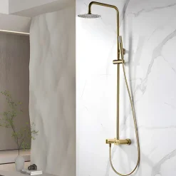 Colonne de Douche Anti-Calcaire Or Brossé IMEX IMEX OLIMPO BDC033/OC