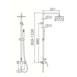 Colonne de Douche Anti-Calcaire Chrome IMEX LUXOR BDX023