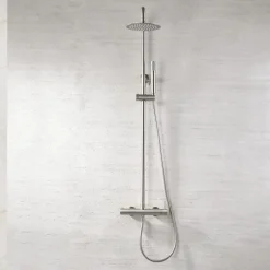 Colonne de Douche Anti-Calcaire Niquel Brossé IMEX MONZA BDM039/NQ