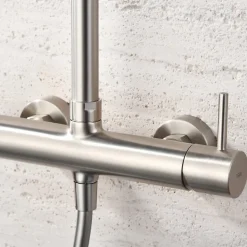 Colonne de Douche Anti-Calcaire Niquel Brossé IMEX MONZA BDM039/NQ