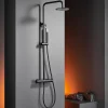 Colonne de Douche Anti-Calcaire Noir Mat IMEX MONZA BDM039/NG