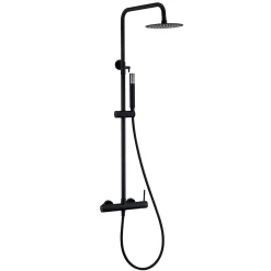 Colonne de Douche Anti-Calcaire Noir Mat IMEX MONZA BDM039/NG
