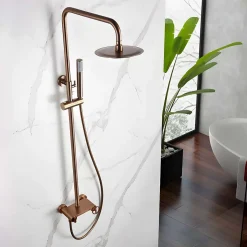 Colonne de Douche Anti-Calcaire Or Rose Brossé IMEX IMEX OLIMPO BDC033/ORC