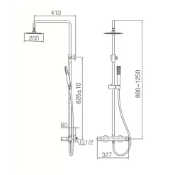 Colonne de Douche Anti-Calcaire Chrome IMEX DINAMARCA BDR031