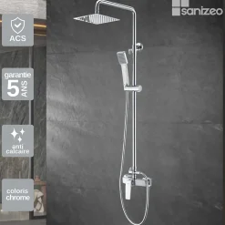 Colonne de Douche Anti-Calcaire Chrome IMEX ART BDAR025