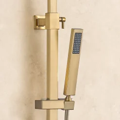 Colonne de douche avec mitigeur thermostatique LOMAZOO Estrella doré