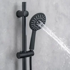 Colonne de douche avec mitigeur thermostatique LOMAZOO Lando noir