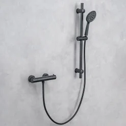 Colonne de douche avec mitigeur thermostatique LOMAZOO Lando noir