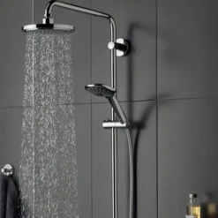 Colonne de douche avec mitigeur thermostatique GROHE Vitalio Joy System 210 Quickfix + microfibre