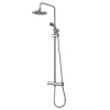 Colonne De Douche Avec Mitigeur Thermostatique, Tête De Douche Fixe Et Douchette À Main À Jet Unique