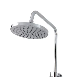 Colonne De Douche Avec Mitigeur Thermostatique, Tête De Douche Fixe Et Douchette À Main À Jet Unique