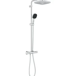 Colonne de douche avec mitigeur thermostatique - Economie d'eau - GROHE Vitalio Comfort 250 - Chromé - 26696001