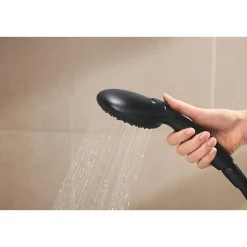 Colonne de douche avec mitigeur thermostatique - Economie d'eau - GROHE Vitalio Start System 250 - Noir Mat - 266772431