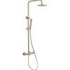 Colonne de douche avec mitigeur thermostatique LOMAZOO Orléan doré