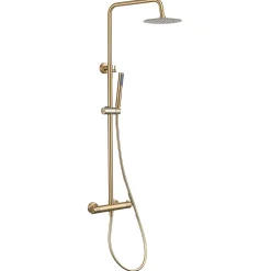 Colonne de douche avec mitigeur thermostatique LOMAZOO Orléan doré