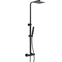 Colonne de douche avec mitigeur thermostatique LOMAZOO Kyoto noir