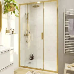 Colonne de douche avec mélangeur mécanique + douchette + flexible + barre réglable, chrome, GoodHome Etel