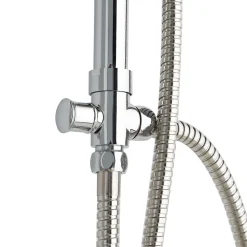 Colonne De Douche Avec Pommeau Fixe Et Douchette De Forme Carrée