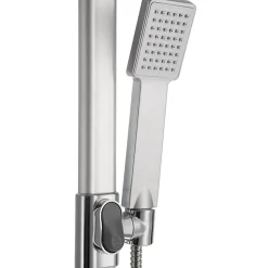 Colonne de douche avec porte savon aspect Chrome gris