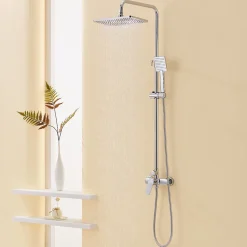 Colonne de Douche avec Robinetterie , Auralum max Ensemble de Douche avec pommeau + douchette + flexible