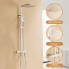 Colonne de Douche avec Robinetterie Thermostatique, Auralum max Ensemble de Douche avec pommeau + douchette