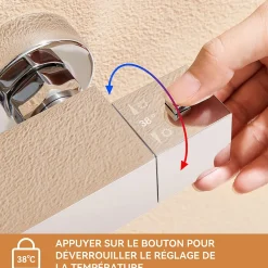Colonne de Douche avec Robinetterie Thermostatique, Auralum max Ensemble de Douche avec pommeau + douchette